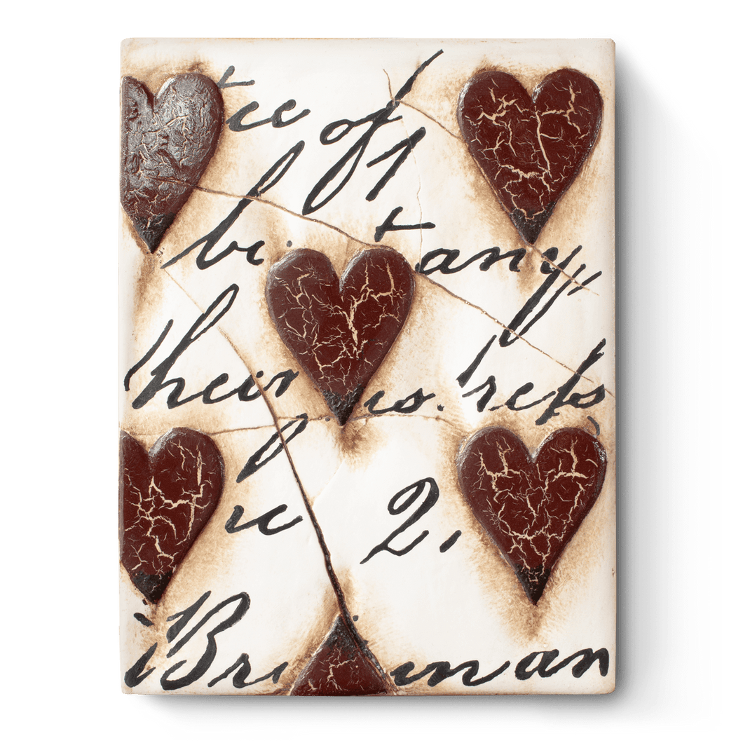 Red Hearts With Script T01 Sid Dickens Memory Block