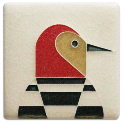 3x3 Woodpecker Motawi Tile