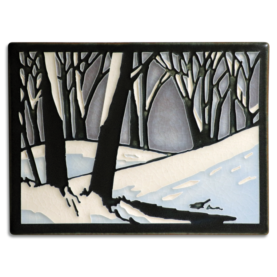 6x8 Snowscape - Twilight Motawi Tile