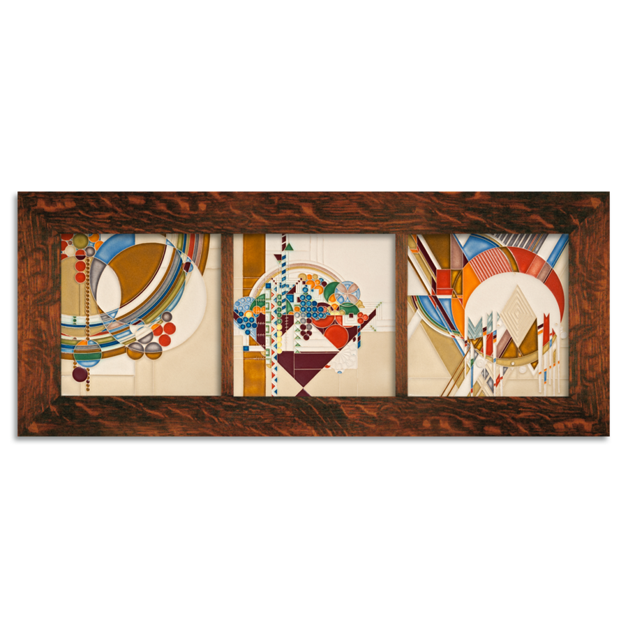 8x8 Frank Lloyd Wright Framed Motawi Tile Set